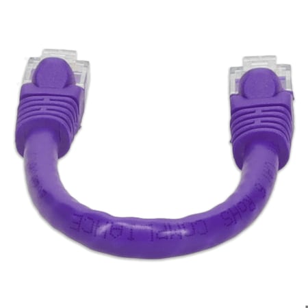 Add-On 6IN RJ-45 MALE TO RJ-45 MALE STRAIGHT PURPLE CAT6 UTP PVC COPPER PATCH ADD-0-5FCAT6-PE